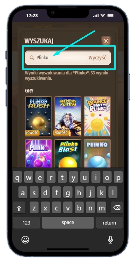 Wyszukiwanie gry Plinko